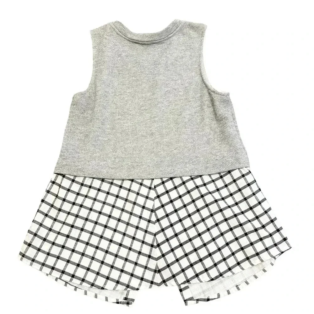 Sunday in Brooklyn• Grey plaid tank top - Picture 2 of 11